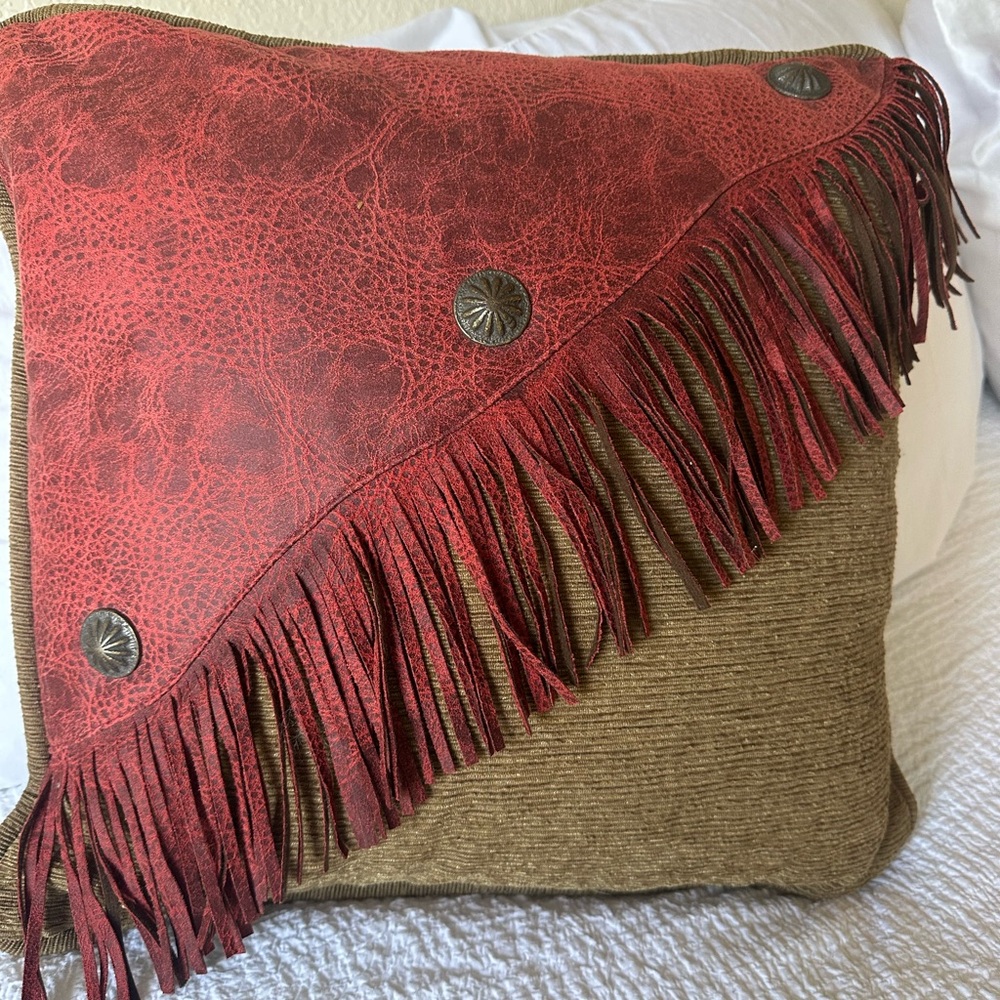 San Angelo Fringe Pillow by HiEnd Accents